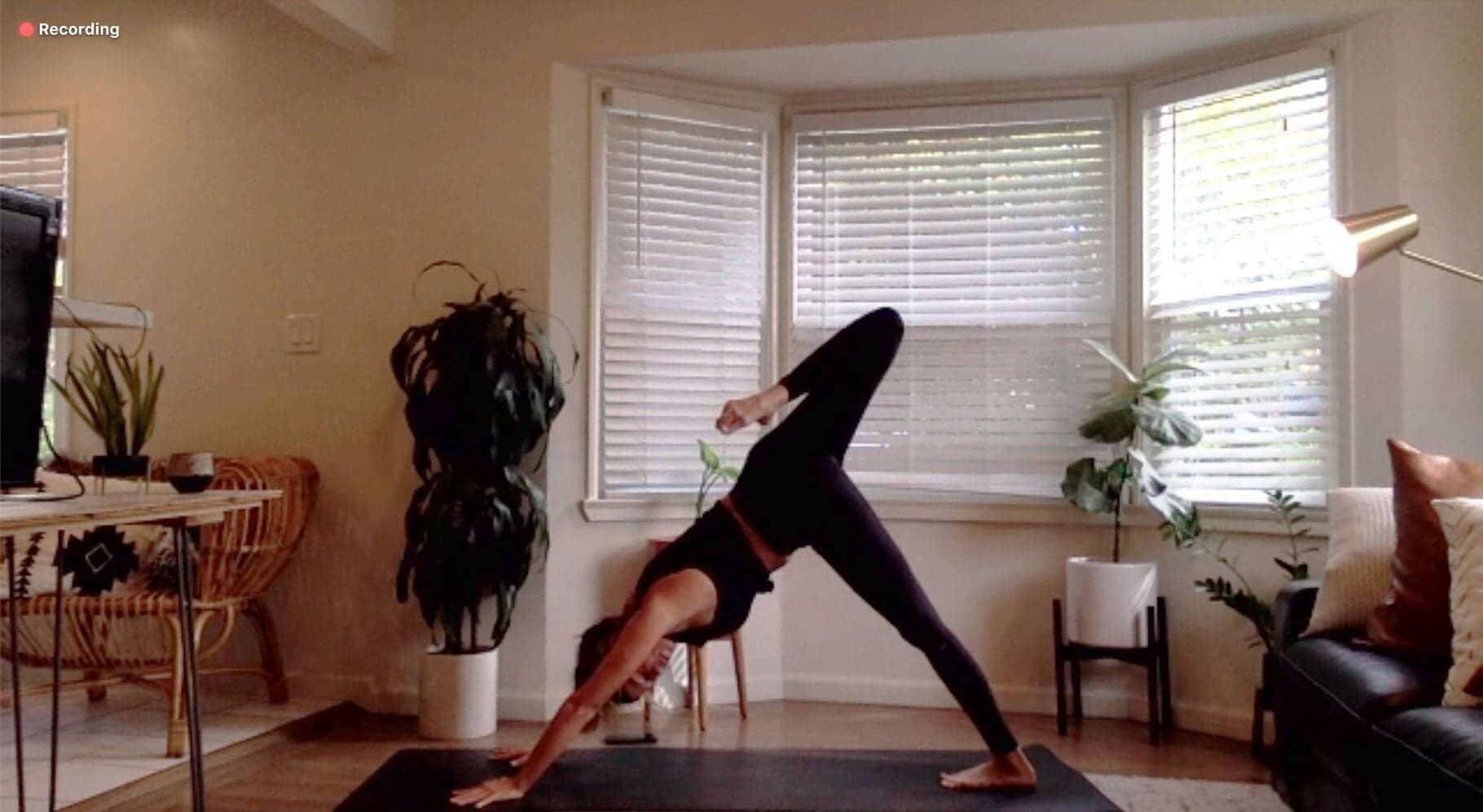 Live online yoga with Radha, as featured on the Membership page